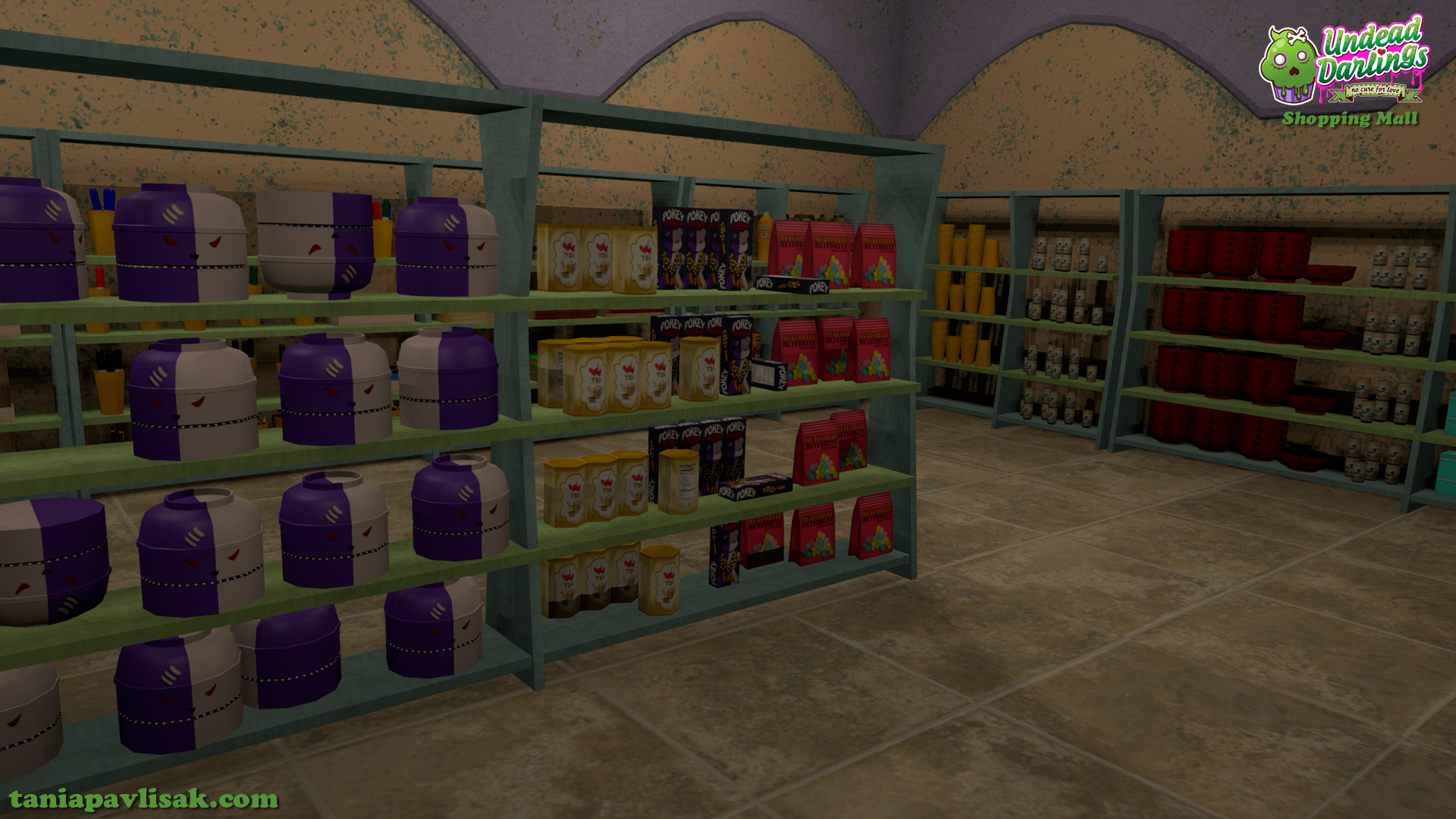 Miscellaneous snacks and household items in sundry store
